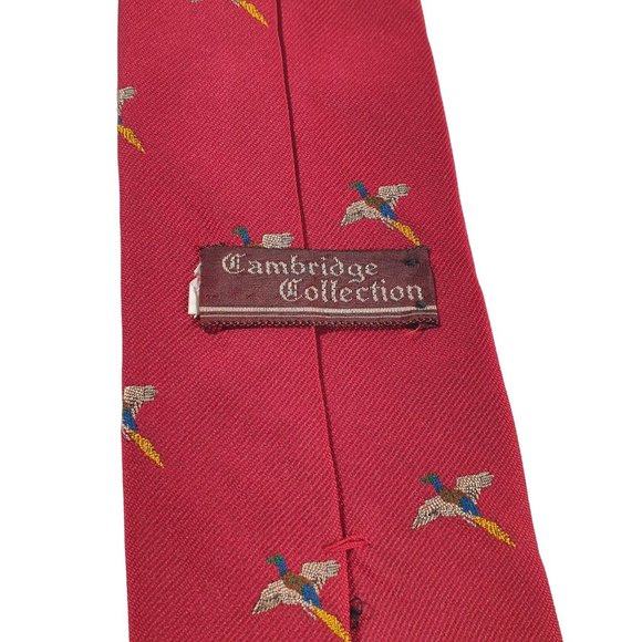 Cambridge Collection Mens Necktie Tie Designer Vintage Work Duck Hunter Dad Gift - Picture 4 of 5